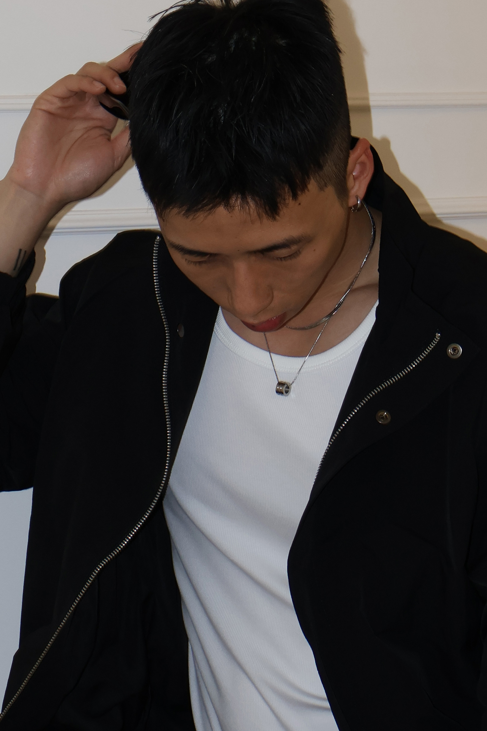 IMG_0532蛇骨圓扣雙項鍊