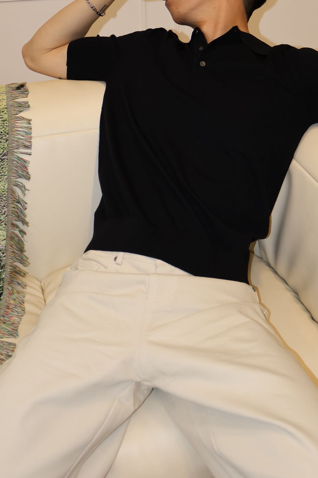 IMG_0210高質感針織 鈕扣 短袖POLO衫