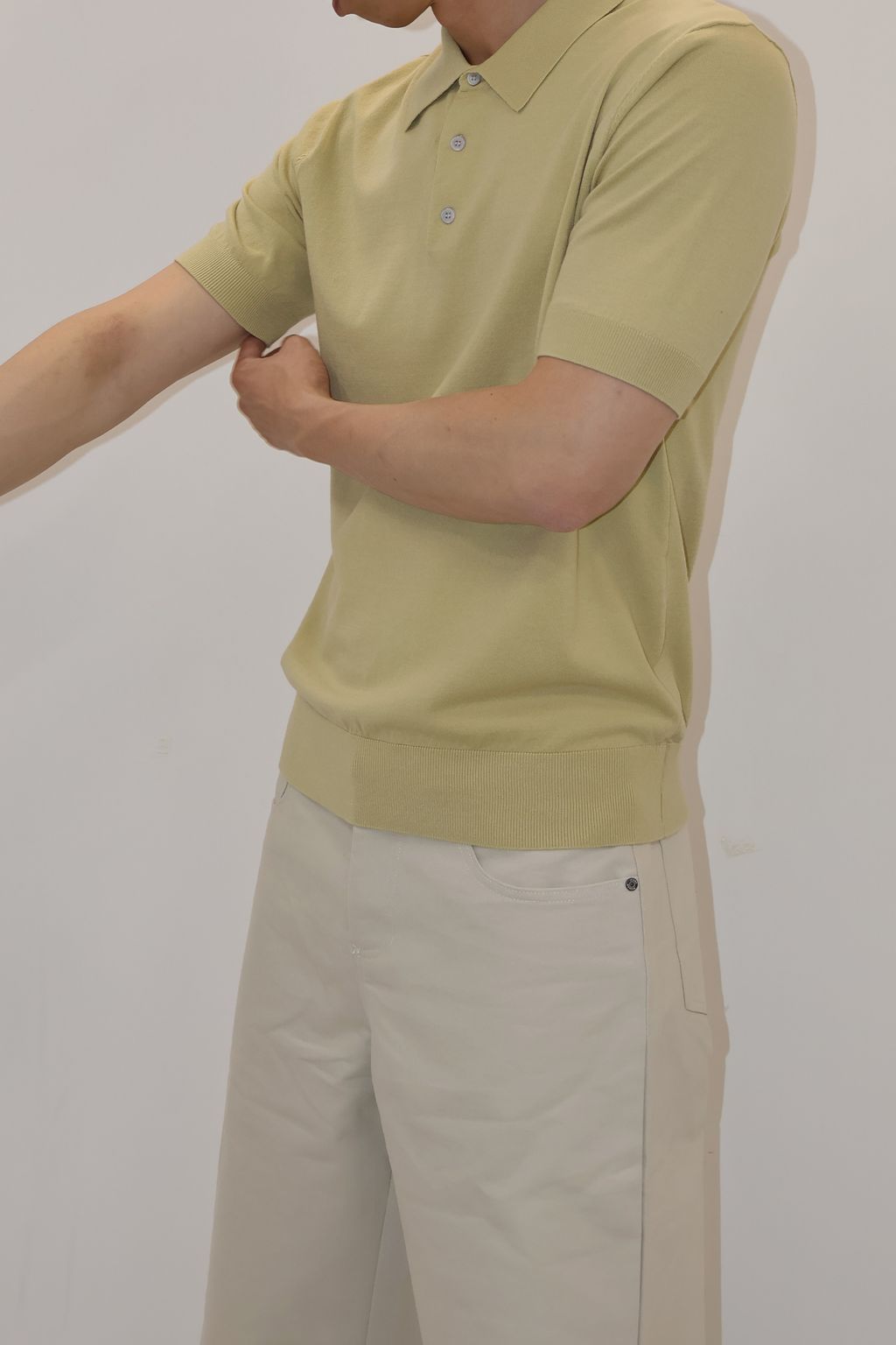 IMG_0196高質感針織 鈕扣 短袖POLO衫