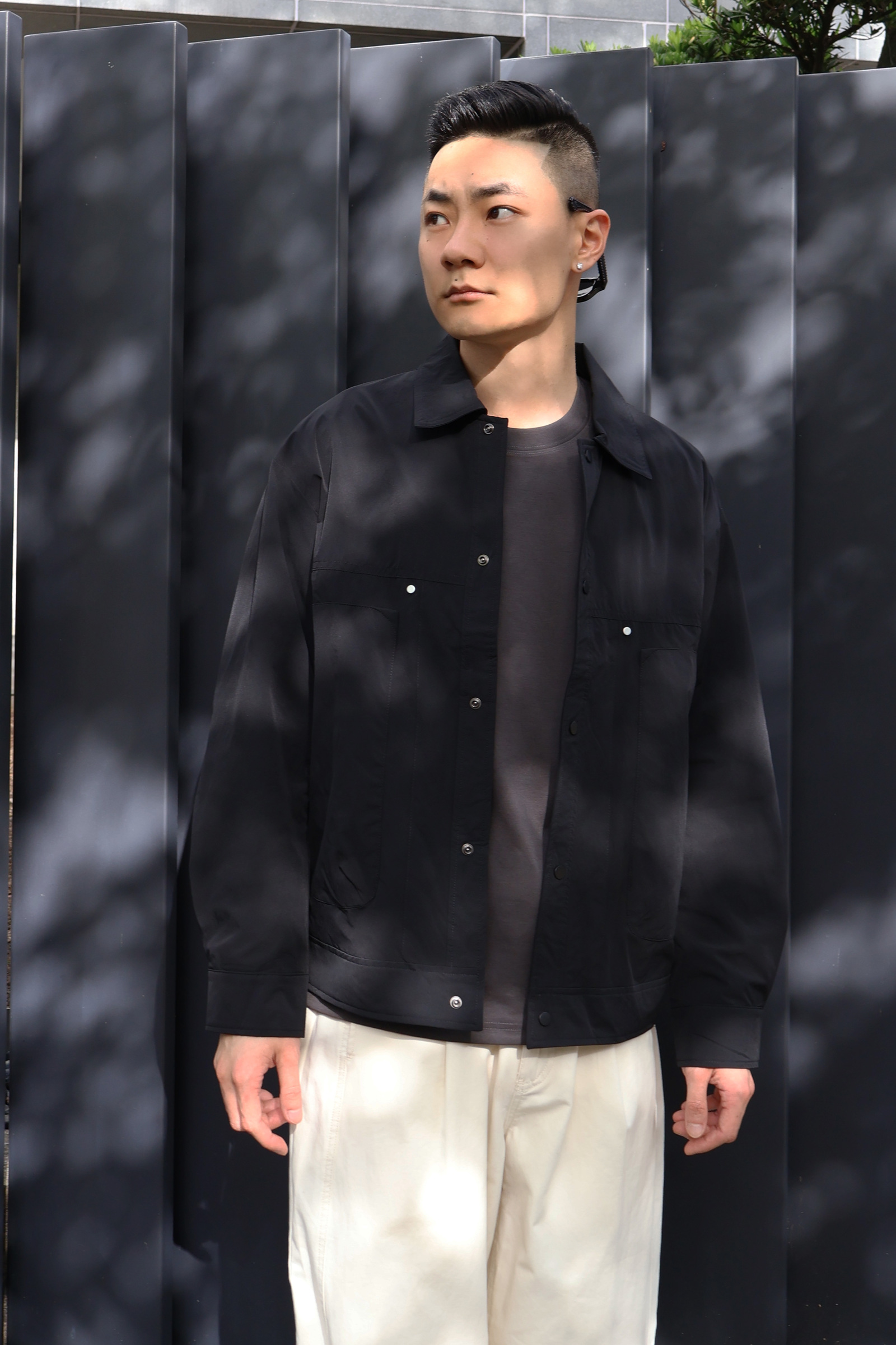 IMG_1409剪裁平底 夾克式風衣外套