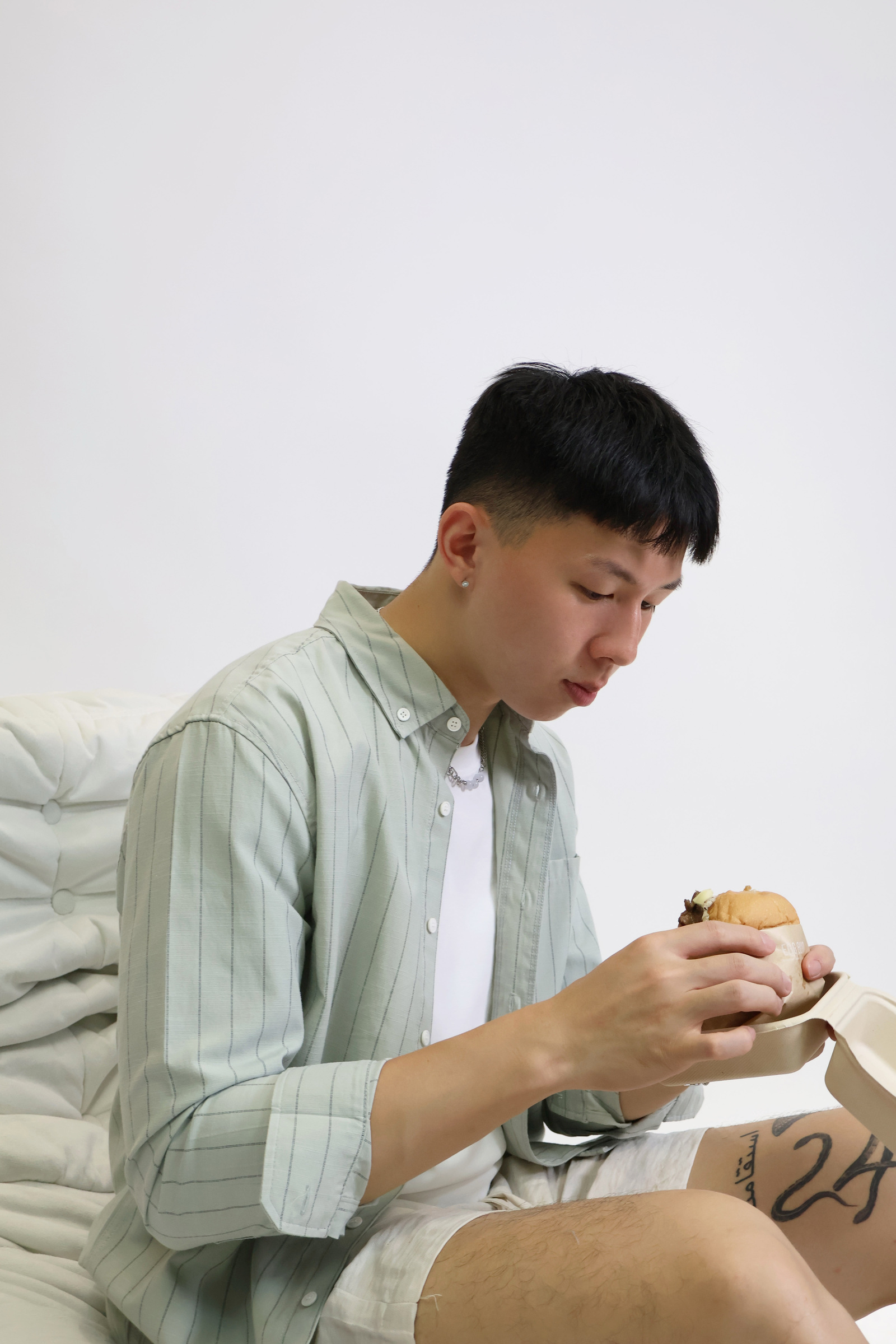 IMG_2182清新線條 長袖襯衫