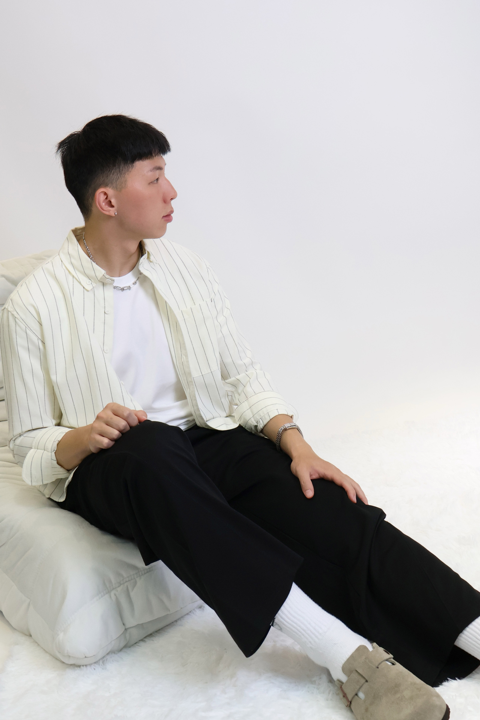 IMG_2184清新線條 長袖襯衫