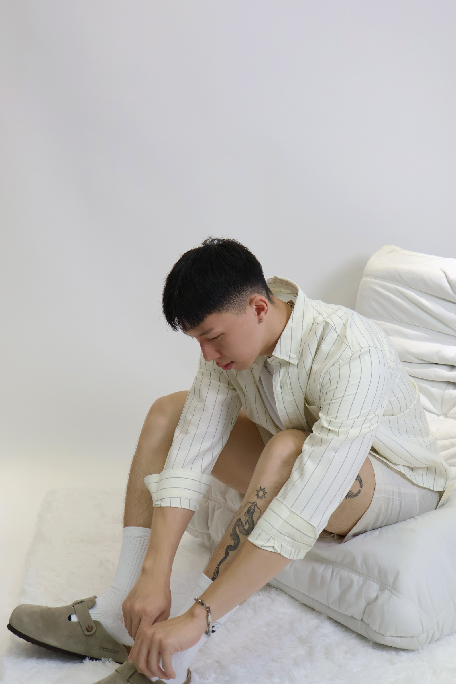 IMG_2189清新線條 長袖襯衫