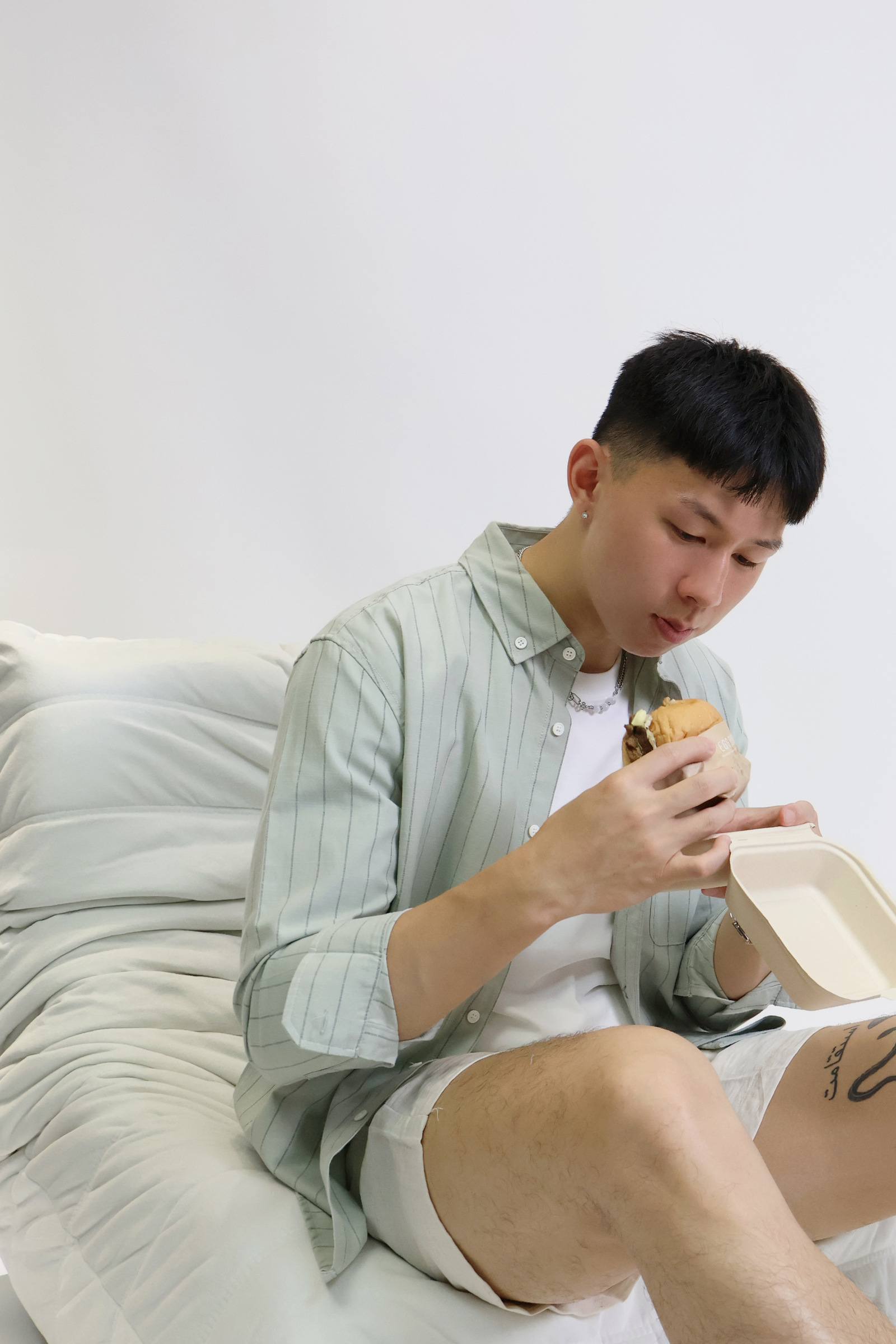 IMG_2180清新線條 長袖襯衫