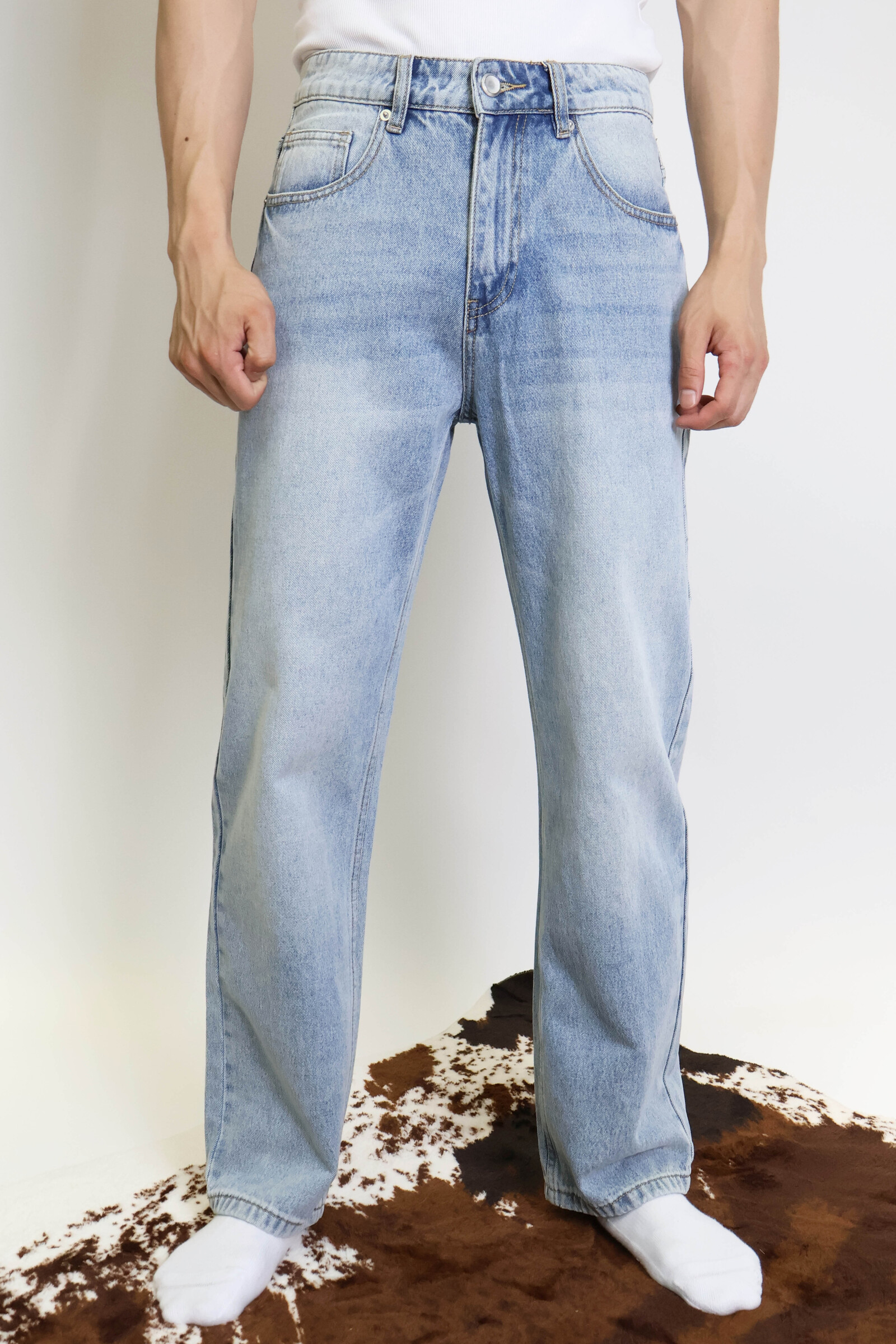 IMG_2636極淨簡約 水洗直筒丹寧長褲