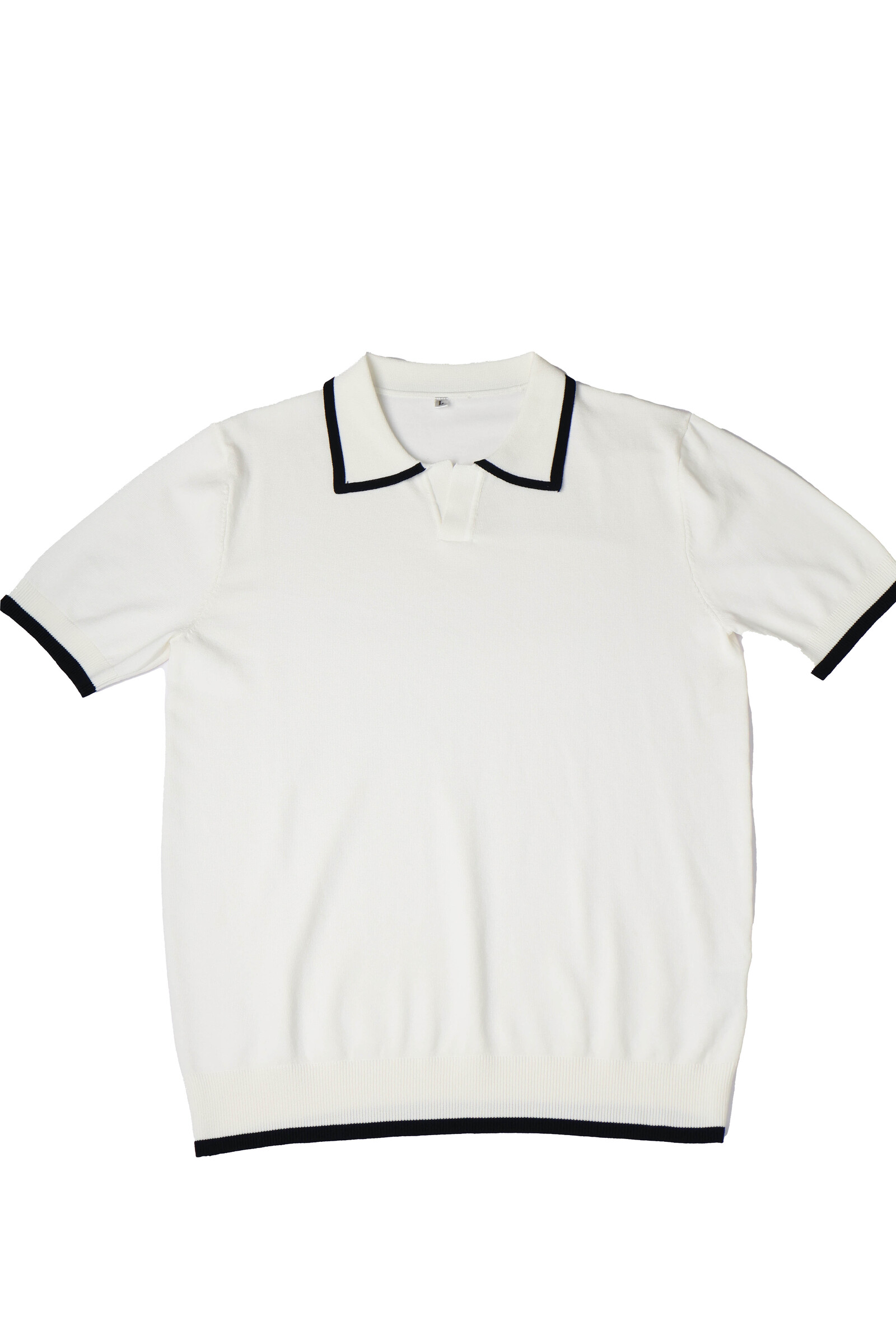 IMG_0928高質感針織 襯線 短袖POLO衫-2