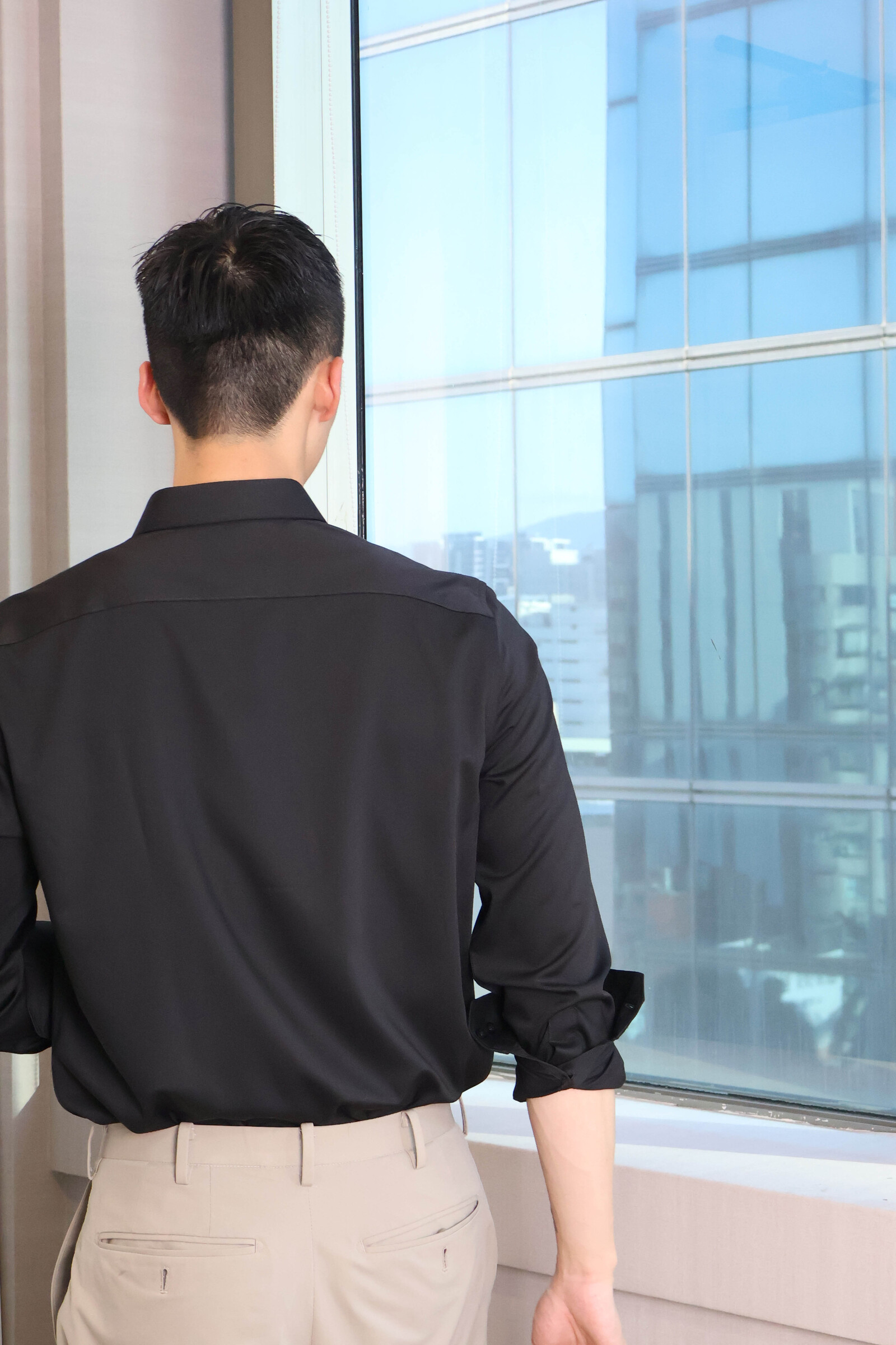 IMG_2889抗皺舒適 素面商務 長袖襯衫 No2.