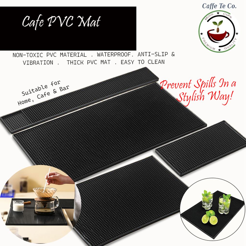 Caffe TeCo Easy to clean and anti-slip  PVC Coffee Mat_Bar Mat