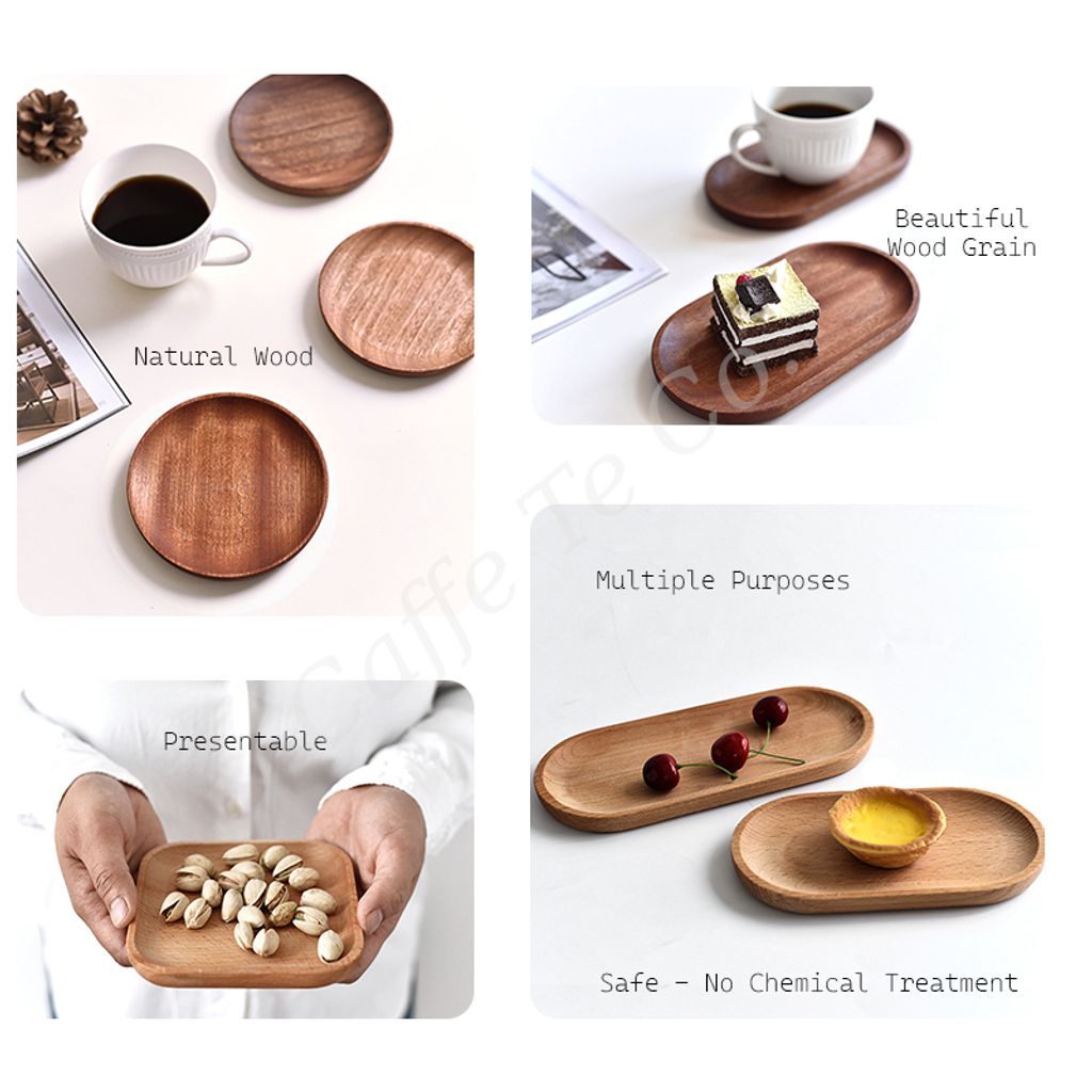 Caffe TeCo Japanese Style Wood Tray