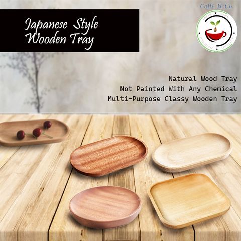 Caffe TeCo Japanese Style Wood Tray