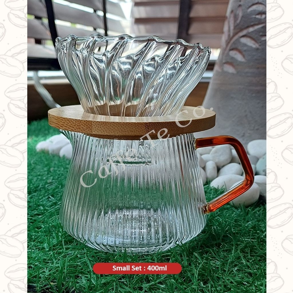 Caffe TeCo Borosilicate Glass Pour Over_Hand drip Coffee Set 手冲咖啡