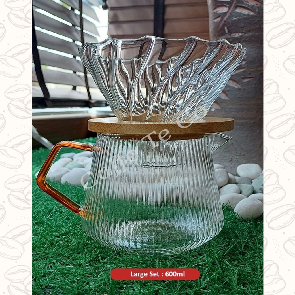 Caffe TeCo Borosilicate Glass Pour Over_Hand drip Coffee Set 手冲咖啡