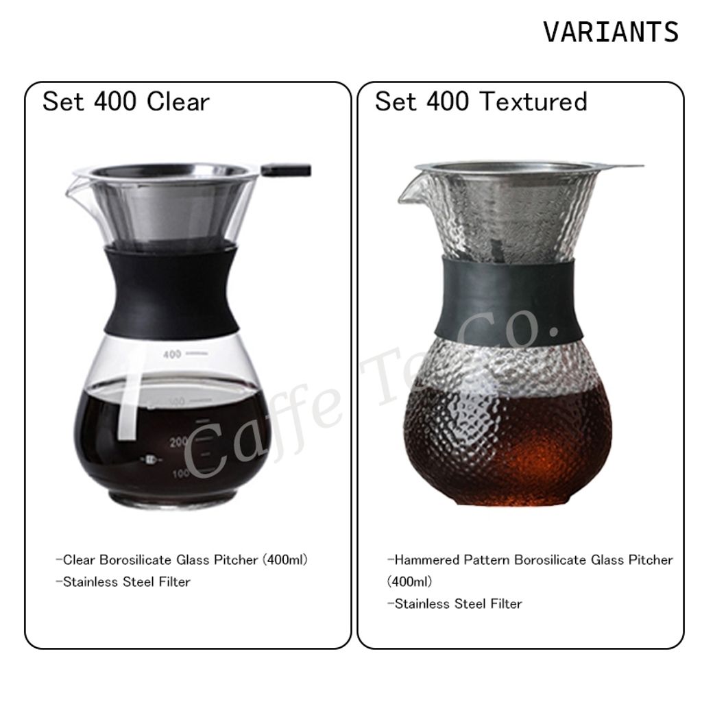 Caffe TeCo Borosilicate Glass Pour Over_Hand drip Coffee Set 手冲咖啡