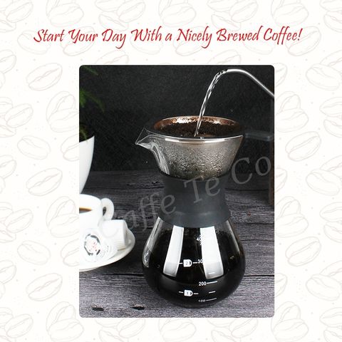 Caffe TeCo Borosilicate Glass Pour Over_Hand drip Coffee Set 手冲咖啡