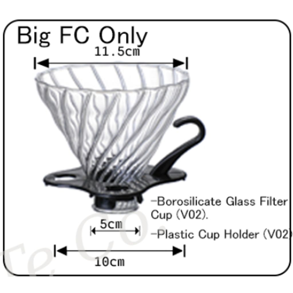 Caffe TeCo Borosilicate Glass coffee filter cup 手冲咖啡
