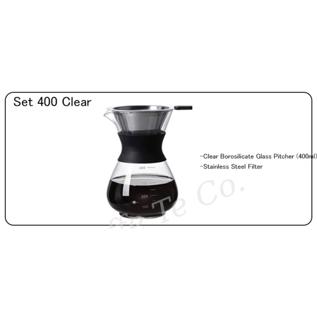 Caffe TeCo Borosilicate Glass Pour Over_Hand drip Coffee Set 手冲咖啡