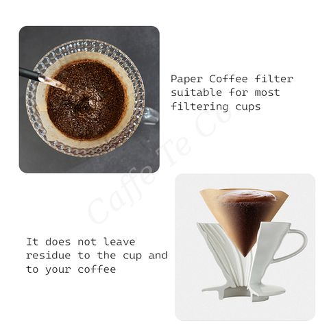 Caffe TeCo – Unbleached Coffee Paper Filter / V60 Filter Paper / Drip Coffee Paper Filter