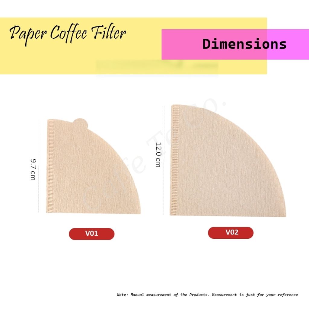 Caffe TeCo – Unbleached Coffee Paper Filter / V60 Filter Paper / Drip Coffee Paper Filter