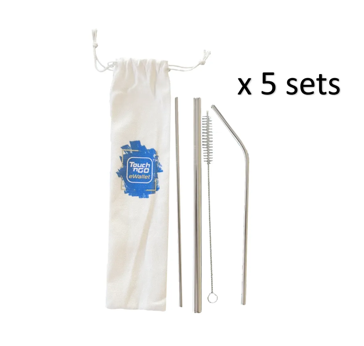 Reusable Metal Straw x 5 sets