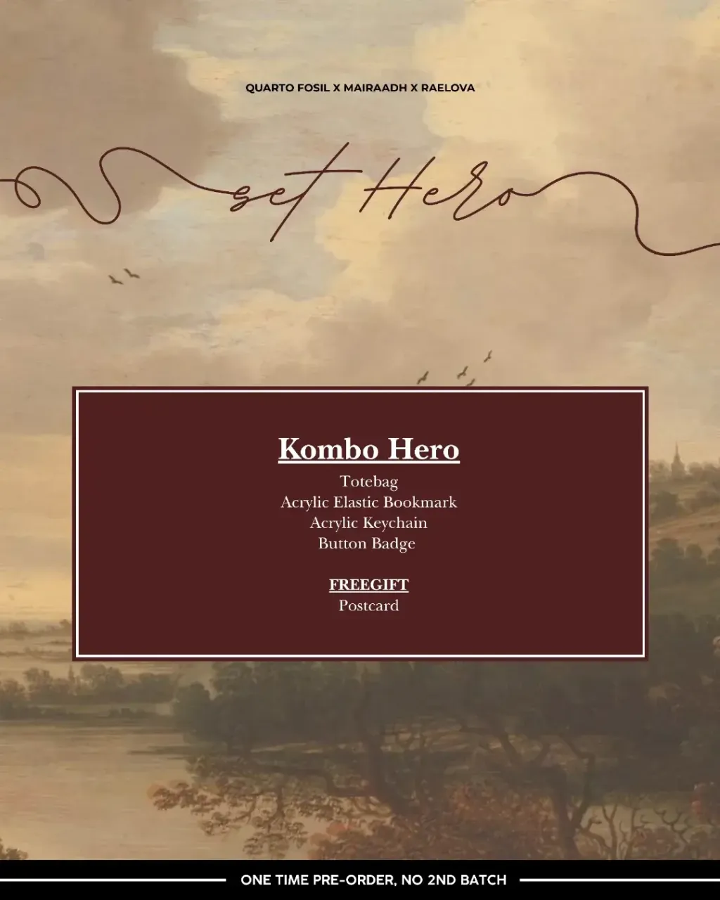✨️ SET HERO ✨️Kolaborasi dari Thequartofosil x Mairaadh x Raelova dalam bentuk satu set comel --1