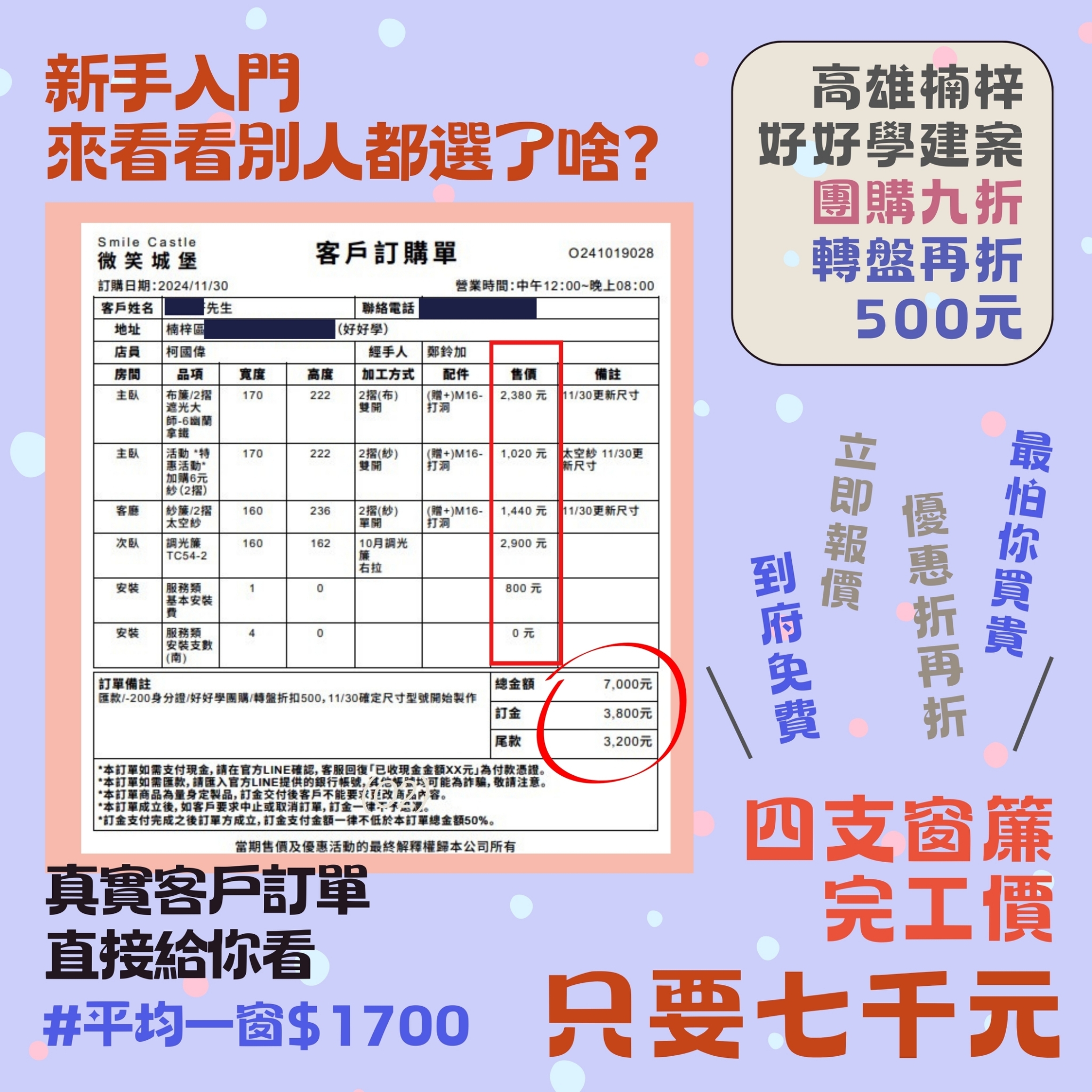 ✨對產品不了解⋯又不想傻傻被當盤子🥴❓選微笑城堡就對了✨七支窗簾做到好七千元‼️