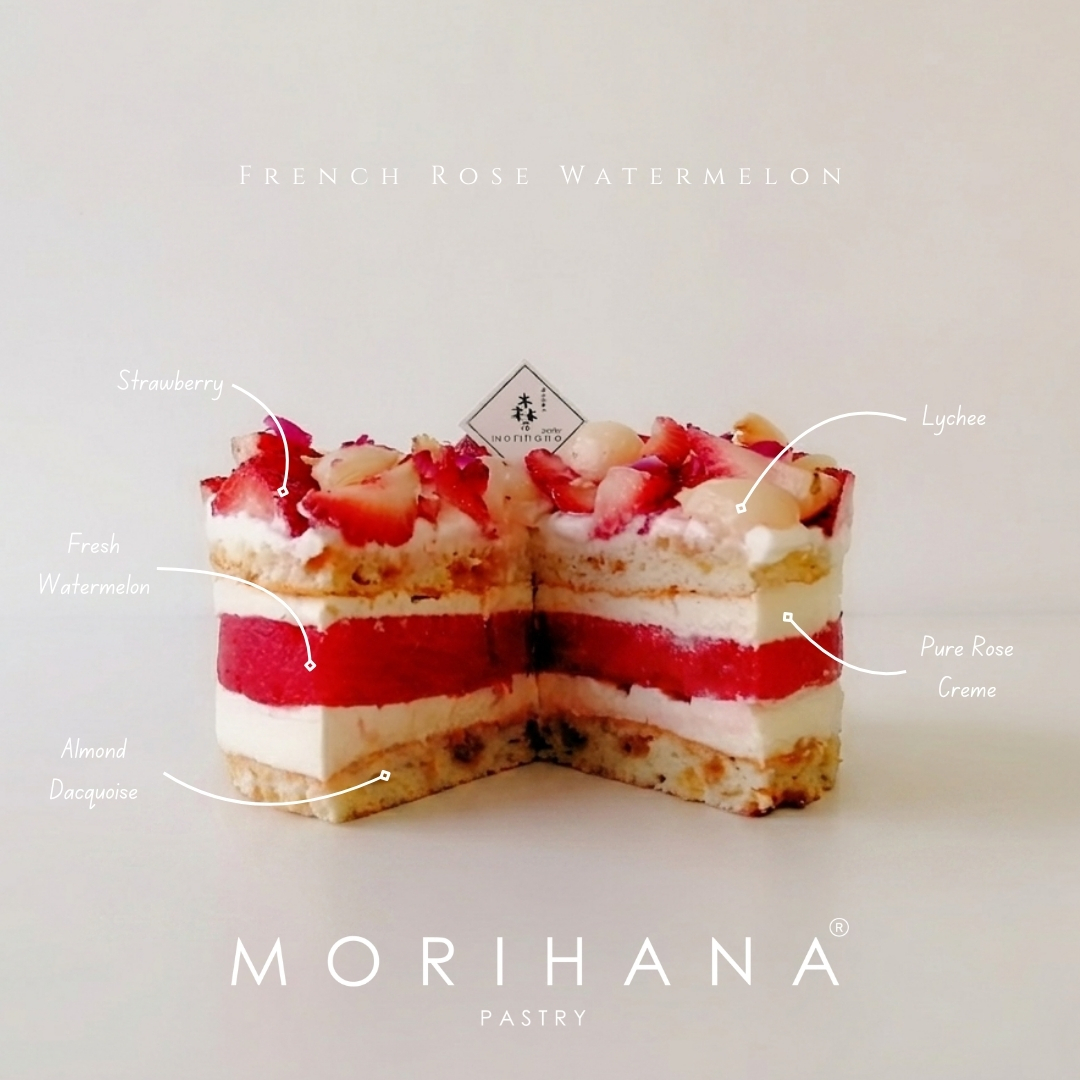 Rose watermelon cake (6inch) (2)
