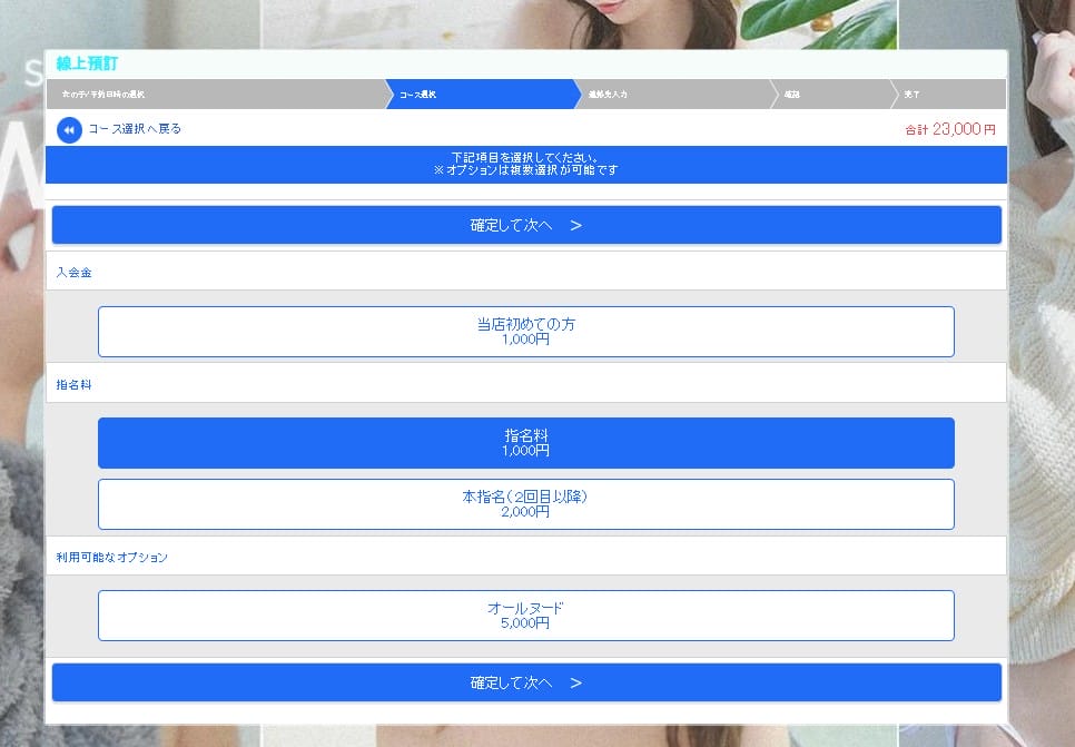 Cityheaven 額外服務選項