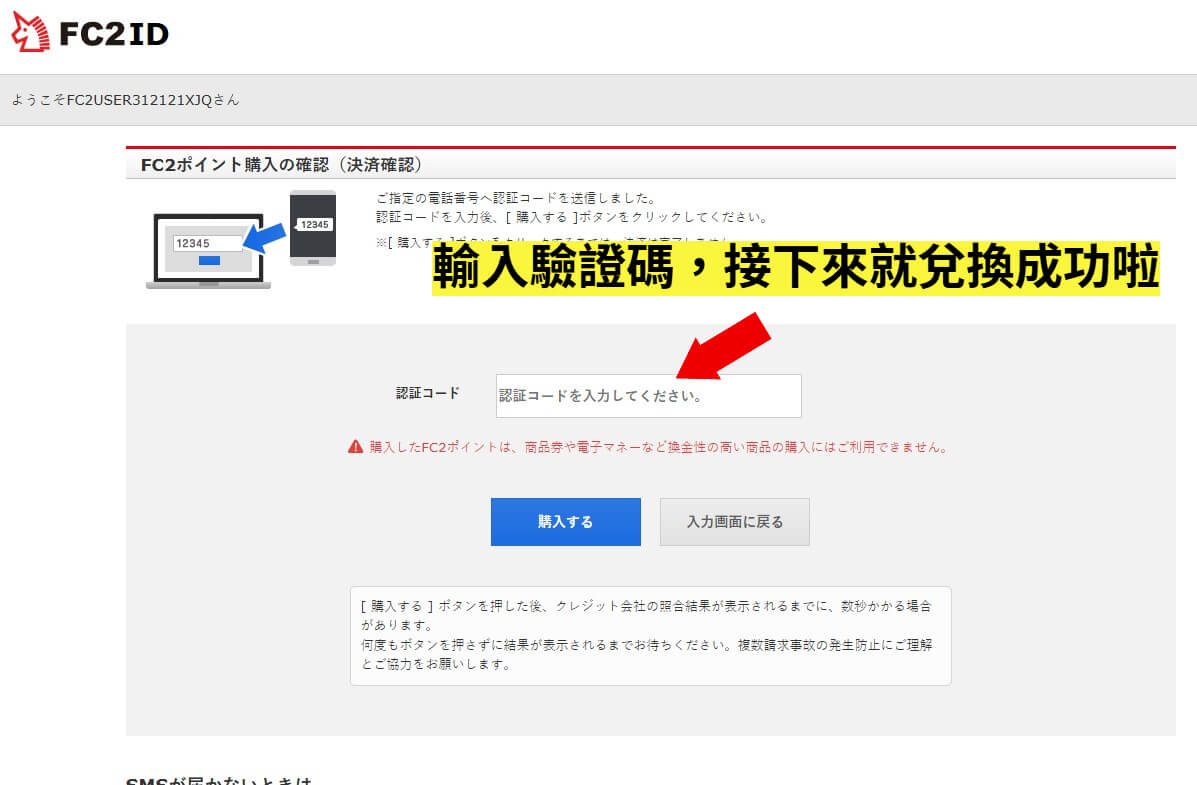 FC2 正確驗證畫面 2