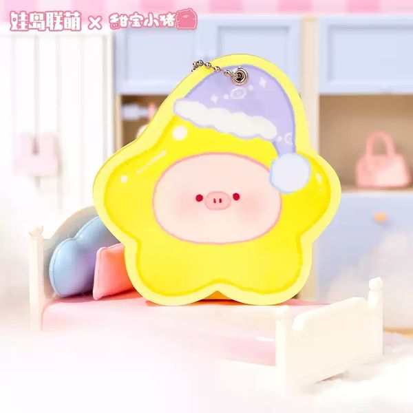 動物市集 甜寶小豬 娃娃 好夢心願系列 隨身鏡子 化妝鏡 盲盒 手伴 公仔 擺件 收藏品｜嗨寶好選物