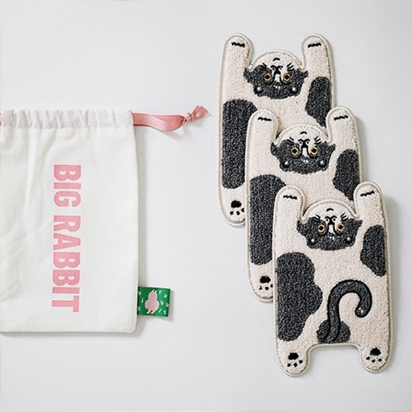 若愚工坊 三入杯墊 可愛貓咪 猛男肌肉兔 可愛獅子 紫氣東來龍 杯墊｜嗨寶好選物