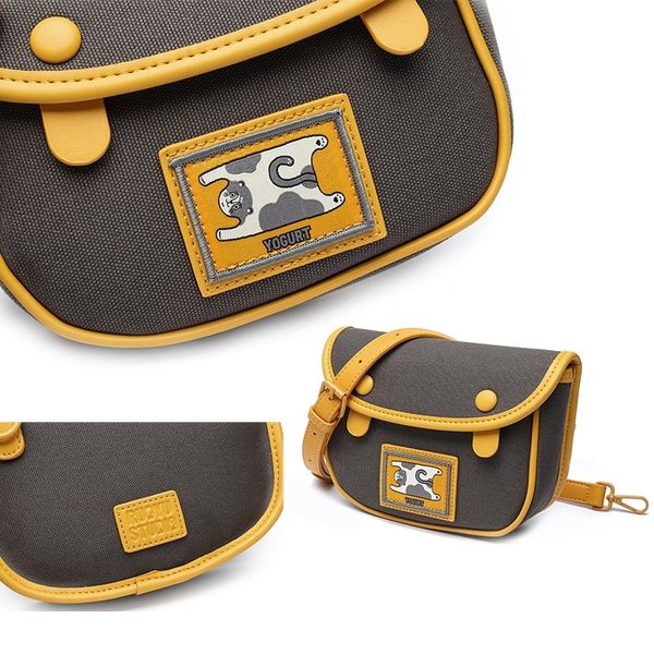 若愚工坊  可愛獅子 可愛貓咪 刺繡 粉紅肌肉猛男兔 肌肉兔  搞怪 粉紅兔 月牙包 手提包 帆布包｜嗨寶好選物