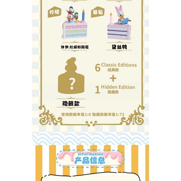 迪士尼 唐老鴨 驚喜蛋糕系列 盲盒 手伴 公仔 擺件 扭蛋 收藏品 Soap Studio｜嗨寶好選物