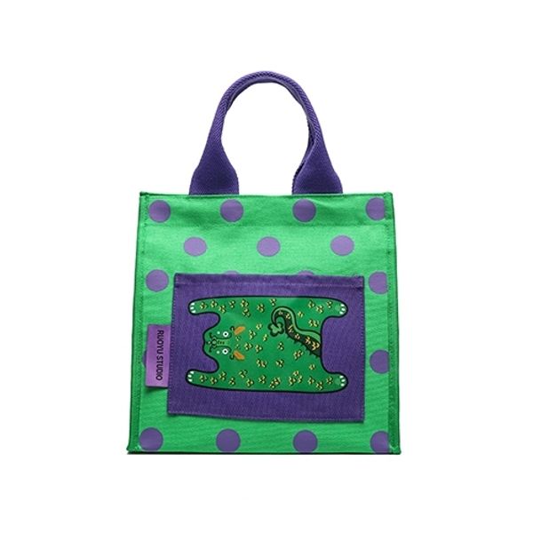 若愚工坊 可愛獅子 可愛貓咪 刺繡 粉紅肌肉猛男兔 肌肉兔  搞怪 粉紅兔 帆布包 手提包｜嗨寶好選物