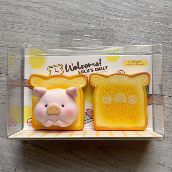 LULU豬  LULU 豬 豬吐司系列 立體冰箱貼 磁鐵 吐司豬 立體磁石 冰箱貼｜嗨寶好選物