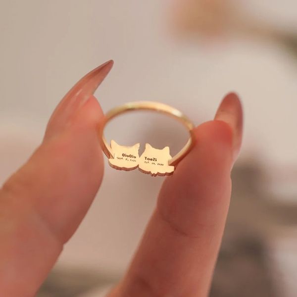 【手作客製化】照片訂製  來圖訂製 手工打造 925銀 戒指 尾戒 貓貓 狗狗 孩子 手鍊 手環 紀念物｜嗨寶好選物