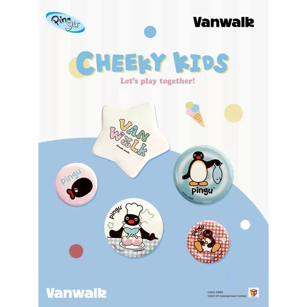 Pingu 企鵝家族 可愛 卡通企鵝 胸針 徽章 掛件 掛件 包配飾 手伴 公仔 擺件 收藏品｜嗨寶好選物