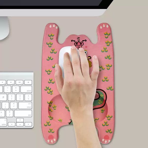 若愚工坊 粉紅肌肉猛男兔布偶 玩偶 肌肉兔 猛男兔 搞怪 粉紅兔 滑鼠墊子 辦公用｜嗨寶好選物