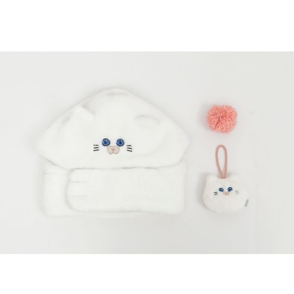 雲朵工廠 抱抱系列 抱抱貓爪 圍巾 帽子 可愛毛絨圍巾 頭套 圍脖 保暖 貓咪 可愛貓咪｜嗨寶好選物
