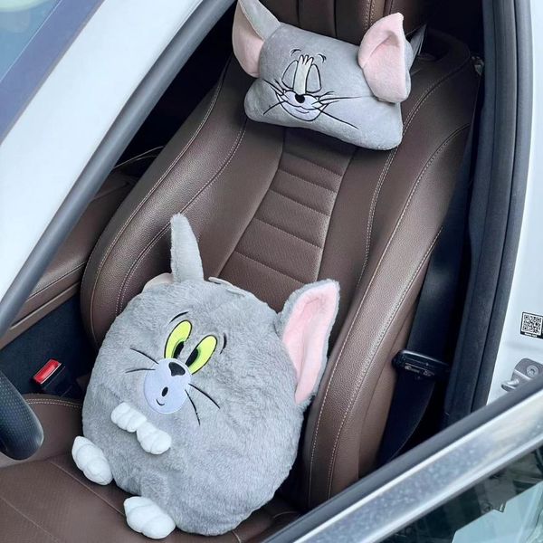 湯姆貓與傑利鼠 Tom and Jerry 貓與老鼠 車子用品 頭枕 腰靠 車枕 車子腰靠｜嗨寶好選物
