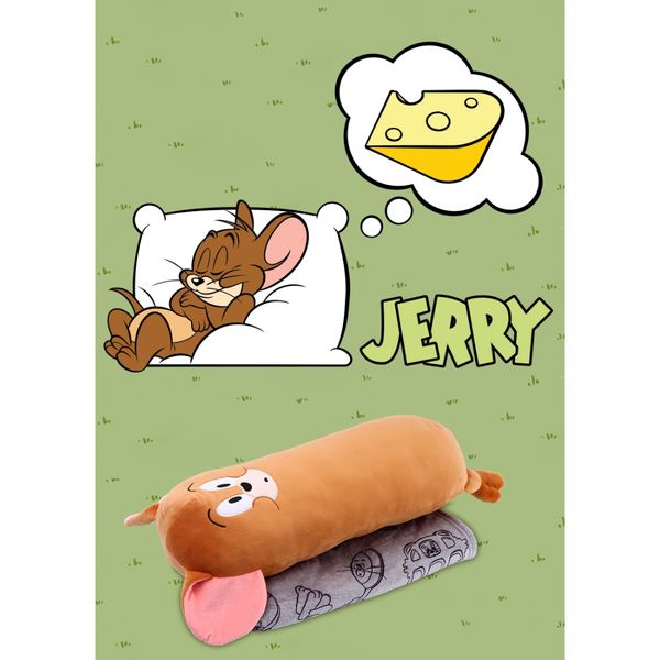 湯姆貓與傑利鼠 Tom and Jerry 貓與老鼠 變形午睡毯 長條款抱枕 毛毯 午睡毯 公仔｜嗨寶好選物
