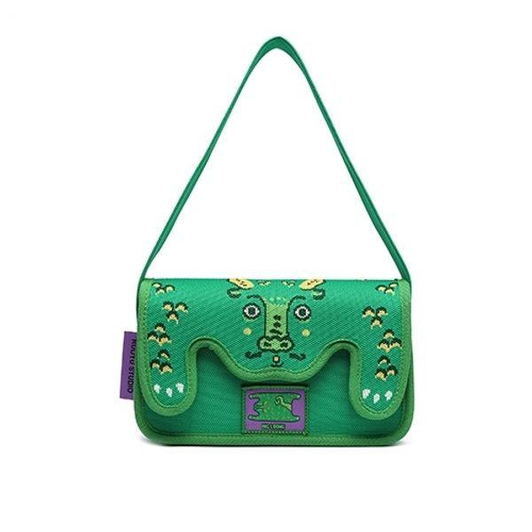 若愚工坊 可愛獅子 可愛貓咪 刺繡 粉紅肌肉猛男兔 肌肉兔  搞怪 粉紅兔 腰包 手提包 腋下包｜嗨寶好選物