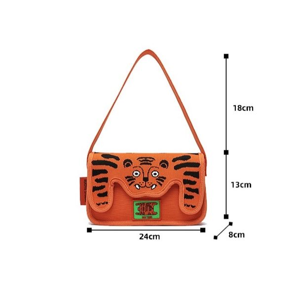 若愚工坊 可愛獅子 可愛貓咪 刺繡 粉紅肌肉猛男兔 肌肉兔  搞怪 粉紅兔 腰包 手提包 腋下包｜嗨寶好選物