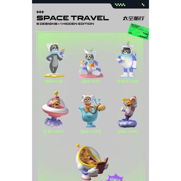 湯姆貓與傑利鼠 Tom and Jerry 貓與老鼠 太空旅行系列 盲盒 手辦 潮玩 盒玩｜嗨寶好選物