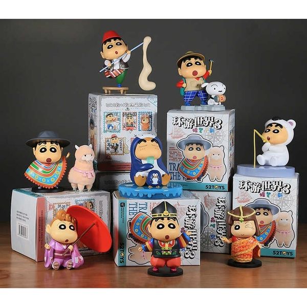 蠟筆小新 野原新之助 環遊世界3 盲盒 手伴 公仔 擺件 扭蛋 收藏品｜嗨寶好選物