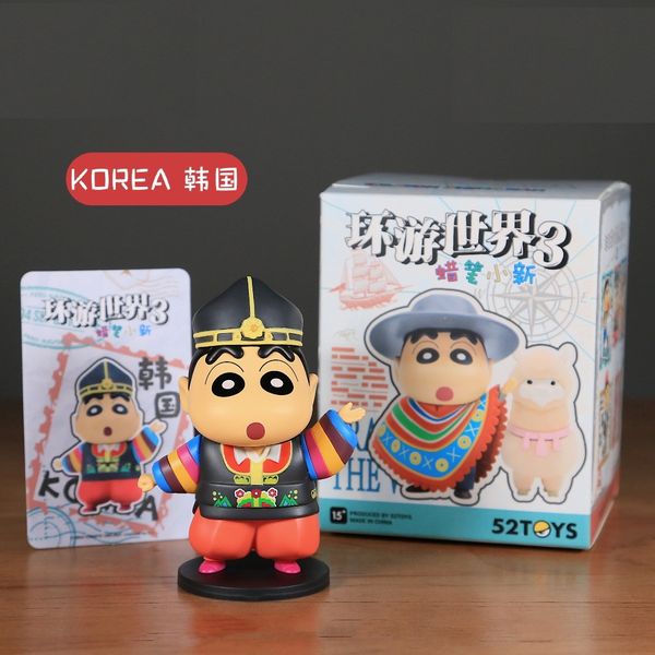 蠟筆小新 野原新之助 環遊世界3 盲盒 手伴 公仔 擺件 扭蛋 收藏品｜嗨寶好選物
