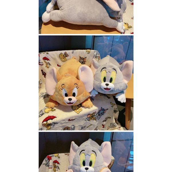 湯姆貓與傑利鼠 Tom and Jerry 貓與老鼠 辦公室抱枕 空調毯 玩偶 抱睡公仔｜嗨寶好選物