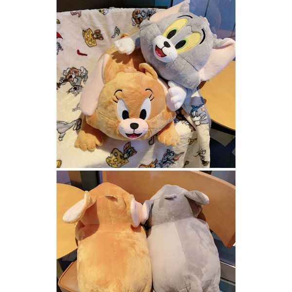  湯姆貓與傑利鼠 Tom and Jerry 貓與老鼠 辦公室抱枕 空調毯 玩偶 抱睡公仔｜嗨寶好選物