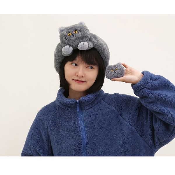 雲朵工廠 抱抱系列 抱抱貓爪 貝雷帽 抱抱貓頭 貓咪趴頭 可愛立體造型帽子 貓貓 毛絨帽子 玩偶帽｜嗨寶好選物