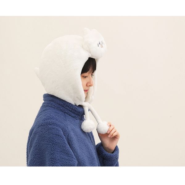 雲朵工廠 抱抱系列 抱抱貓爪 貝雷帽 抱抱貓頭 貓咪趴頭 可愛立體造型帽子 貓貓 毛絨帽子 玩偶帽｜嗨寶好選物