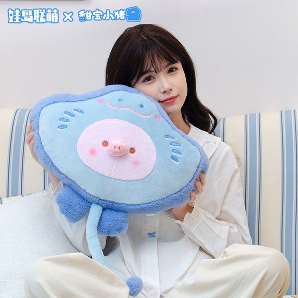 動物市集 甜寶小豬 娃娃 深海麼鬼魚抱枕 系列 盲盒 手伴 公仔 擺件 收藏品｜嗨寶好選物